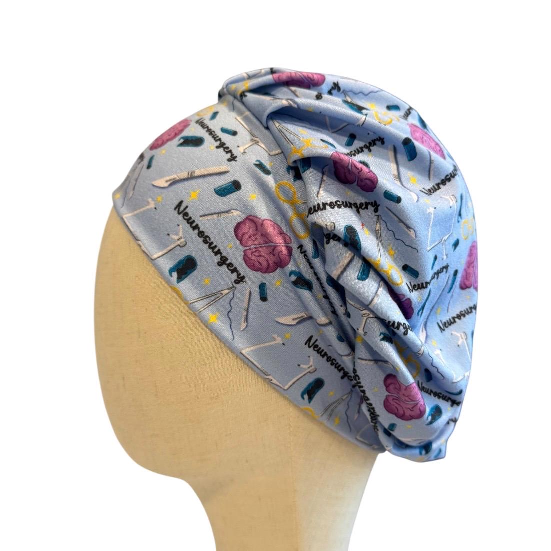 Neurosurgery Scrub Cap | Bouffant Surgical Scrub Hat | Neuro Nurse Cap | Brain Surgery Scrub Cap
