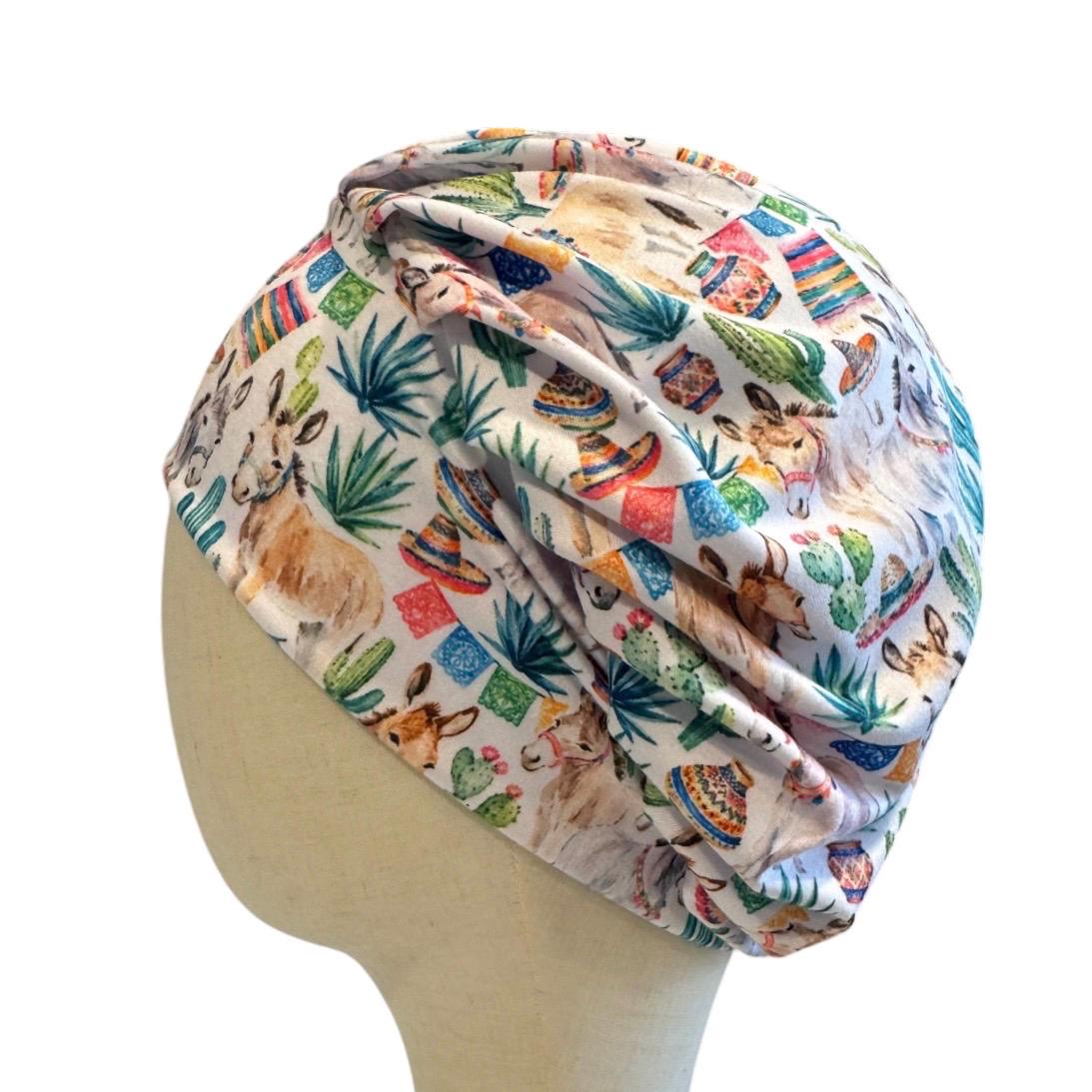 Donkey Cactus Bouffant Scrub Cap | Headband Style Surgical Hat