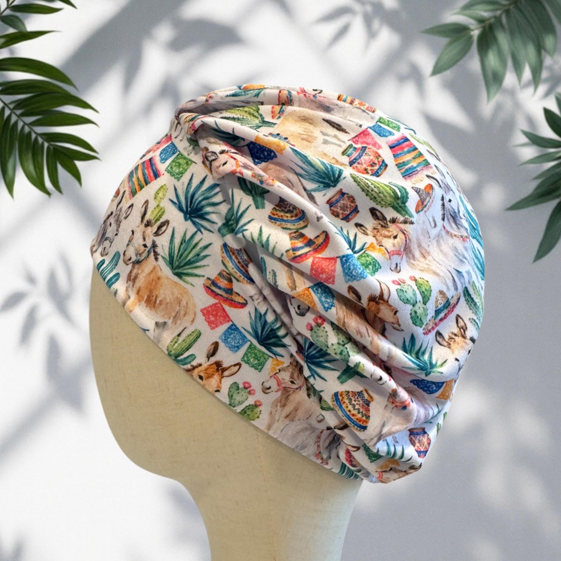 Donkey Cactus Bouffant Scrub Cap | Headband Style Surgical Hat