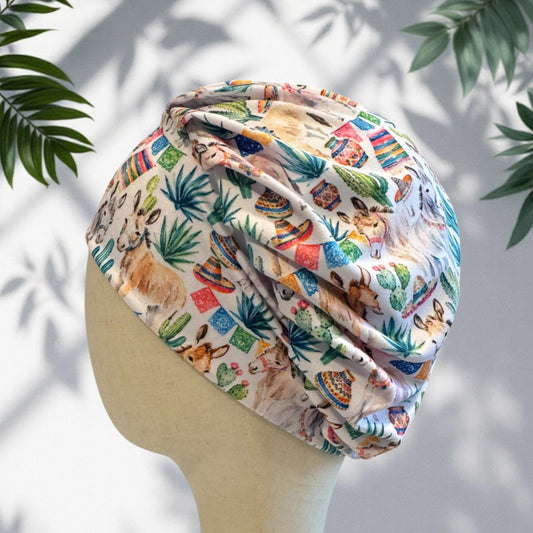 Donkey Cactus Bouffant Scrub Cap | Headband Style Surgical Hat