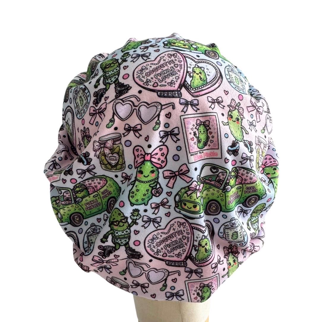 Pickle Love Bouffant Scrub Cap, Pickle Lover Surgical Hat, OR Hat