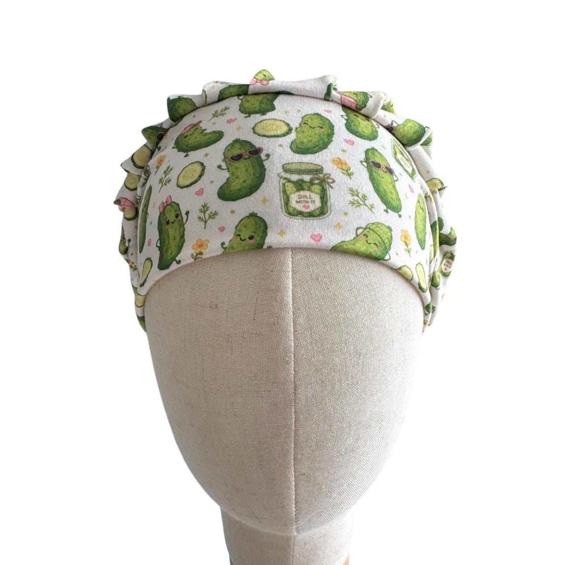 Pickle Jar Bouffant Scrub Cap, Headband Style Scrub Cap, OR, Surgical Hat