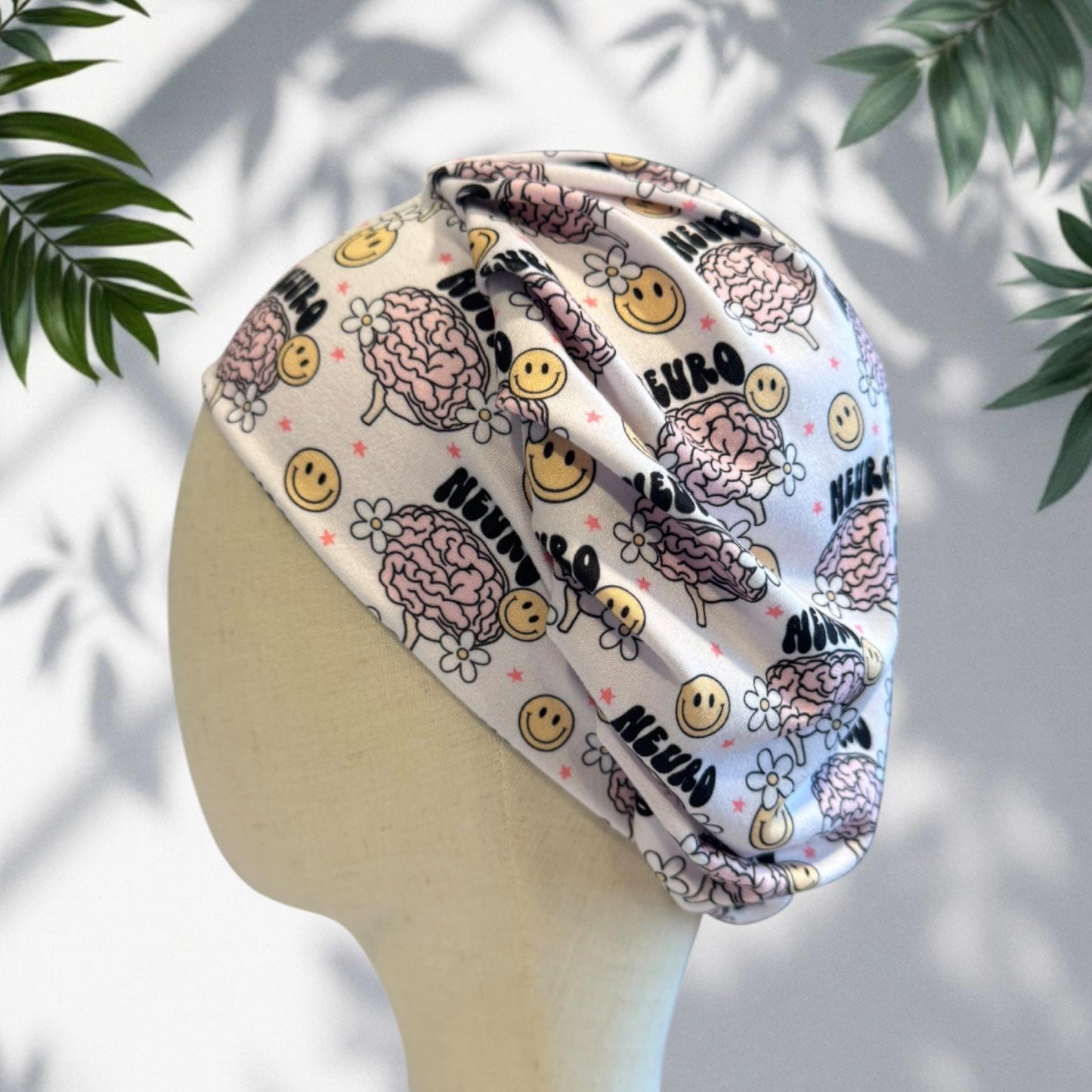 Neuro Scrub Cap | Brain Bouffant Scrub Cap | Neurology Surgical Hat | Neuro Nurse Scrub Cap | OR Scrub Hat