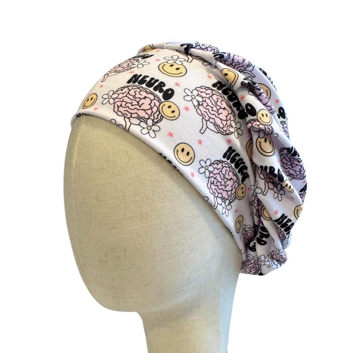 Neuro Scrub Cap | Brain Bouffant Scrub Cap | Neurology Surgical Hat | Neuro Nurse Scrub Cap | OR Scrub Hat