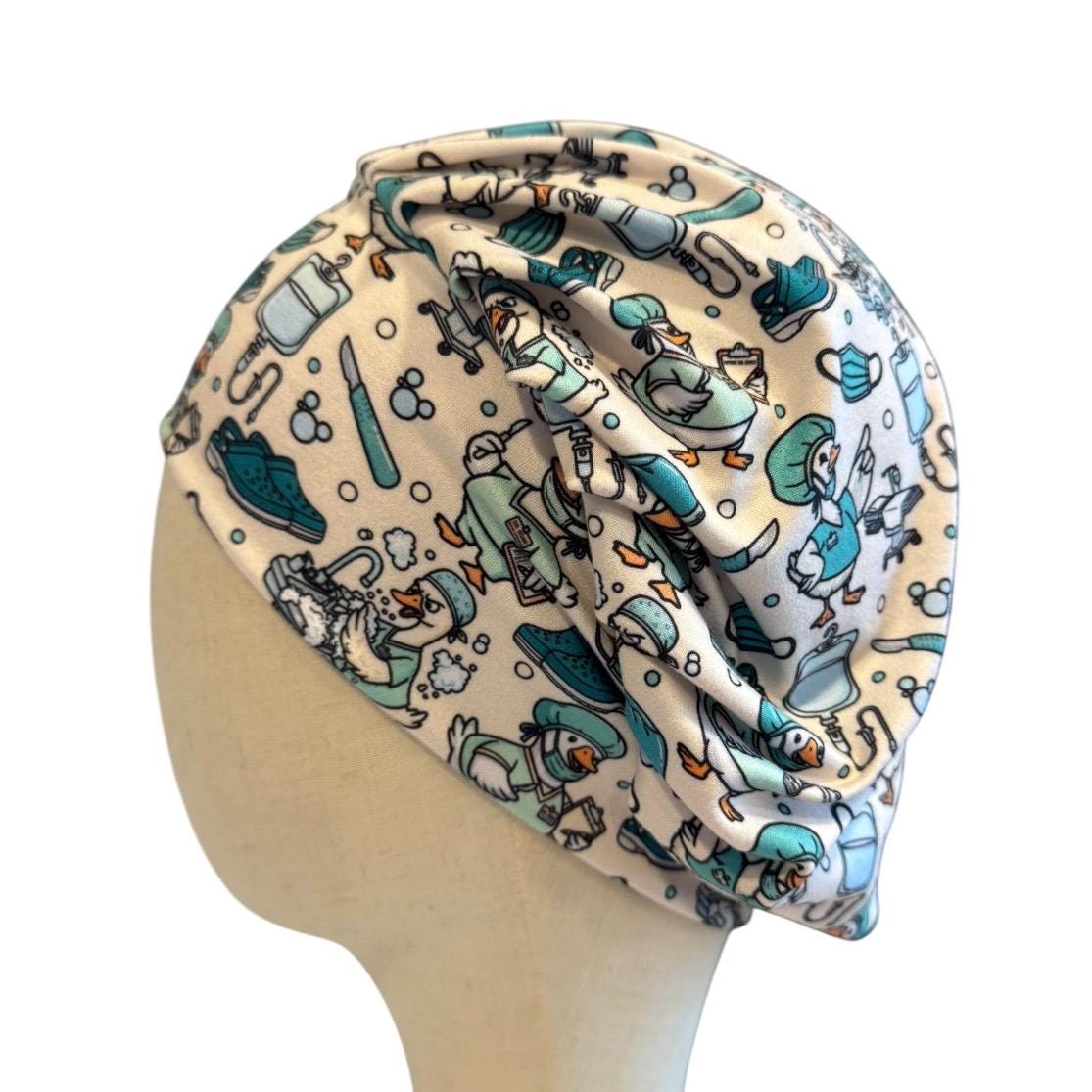 Operating Room Scrub Cap | OR Nurse Bouffant Scrub Cap | Surgical Duck Scrub Hat | Surgery Nurse Cap