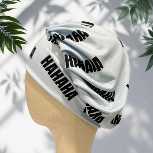 HAHAHA Bouffant Scrub Cap, Funny Print Surgical Hat, Nurse Scrub Cap, Medical Hair Cover