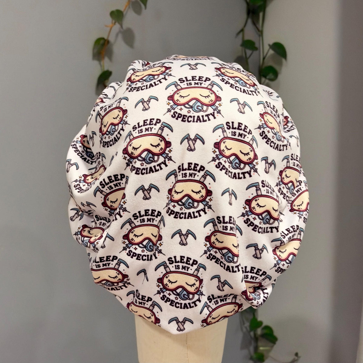Anesthesia Bouffant Scrub Cap, Sleep Is My Specialty Surgical Hat, CRNA Gift