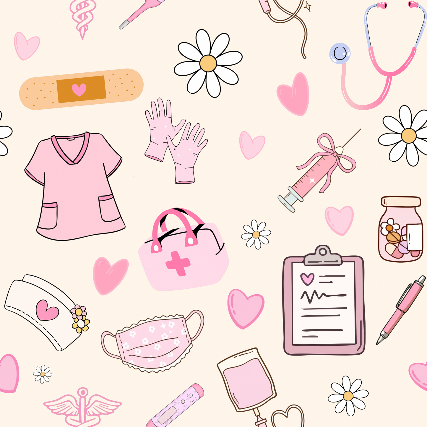 Nursing Cuties Bouffant Scrub Cap -PREORDER will ship in 3 weeks