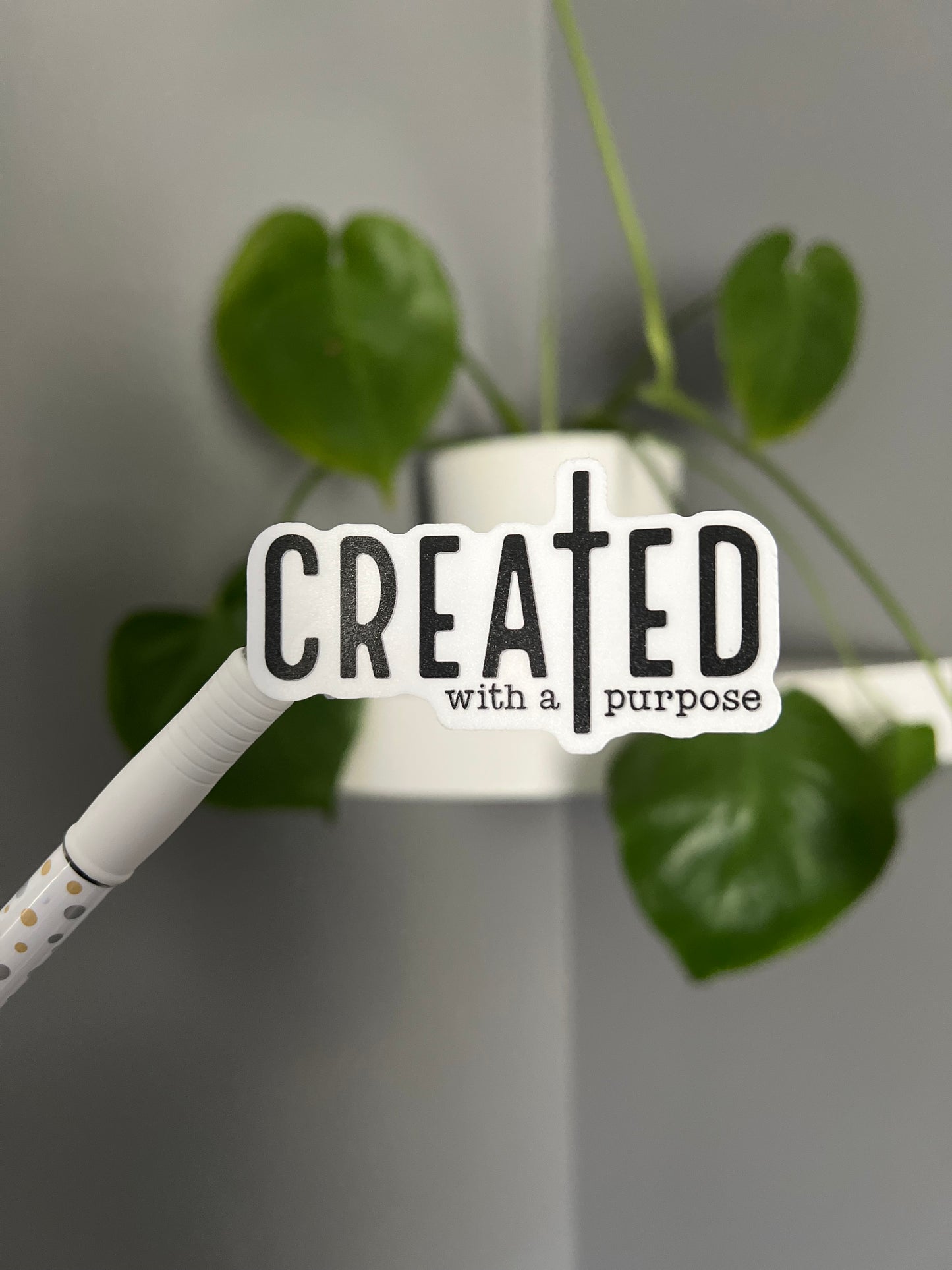 Created with a purpose Sticker, Christian Sticker