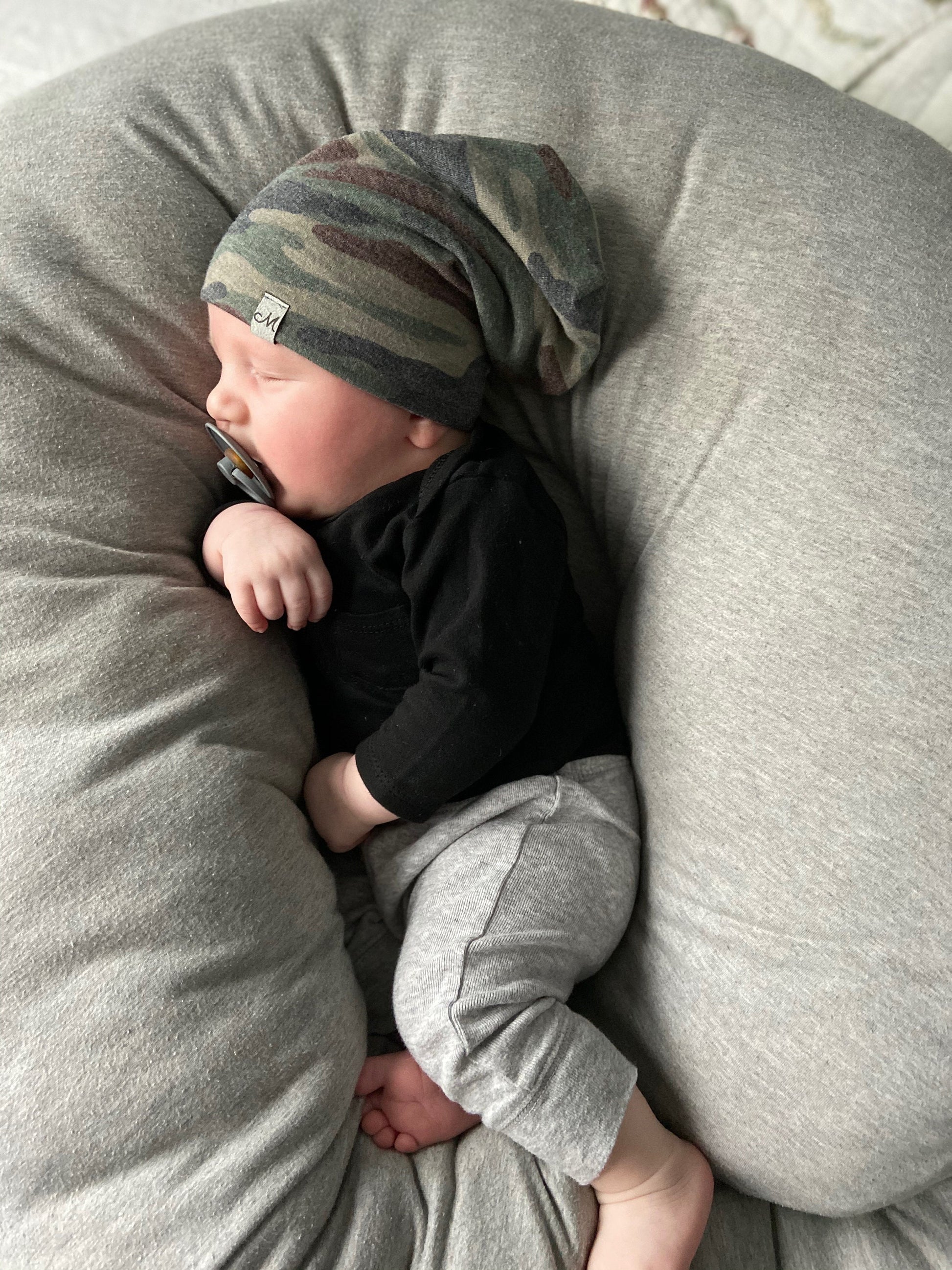 Slouchy camo hat, army hat, baby camo hat, toddler camo hat, baby slouchy hat, toddler slouchy hat