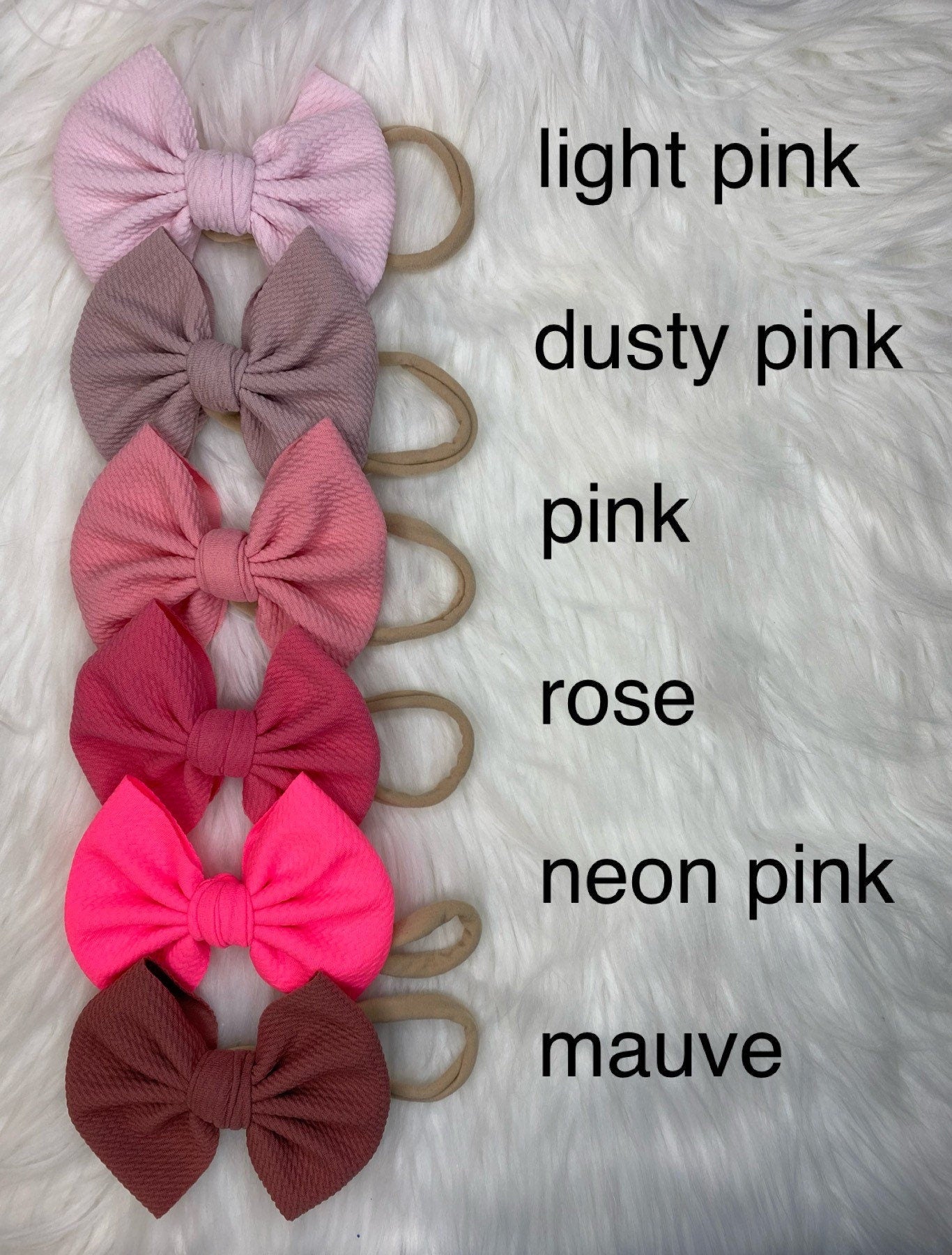 46 Solid Colors Baby Nylon Headband Bows, Newborn Bow Headband, Toddler Headband for Girl, Big Bow Headband Baby, Baby Bows on Nylon