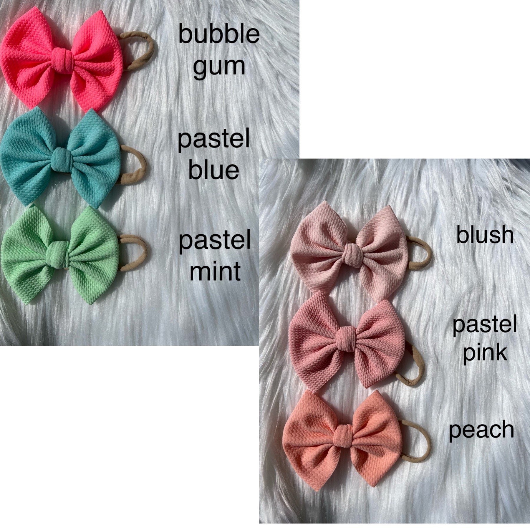 46 Solid Colors Baby Nylon Headband Bows, Newborn Bow Headband, Toddler Headband for Girl, Big Bow Headband Baby, Baby Bows on Nylon