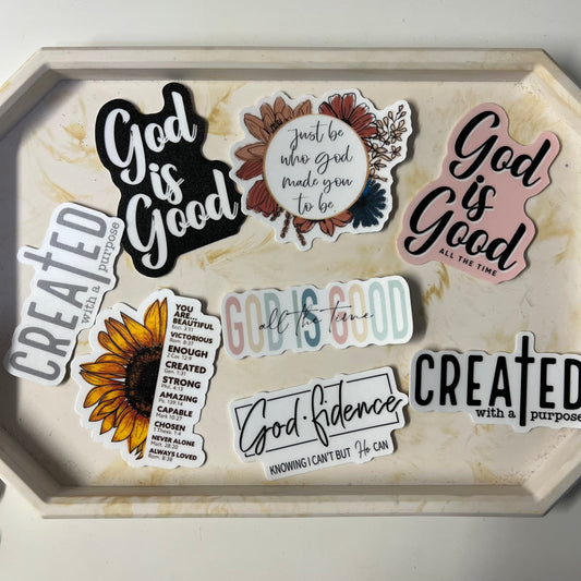 God is Good Sticker, Christian Sticker, Water Bottle Sticker, Laptop Sticker