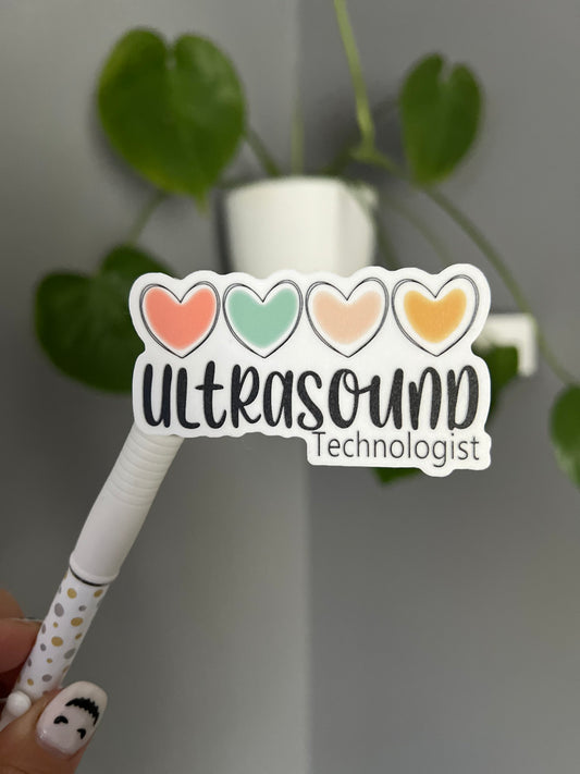 Ultrasound Technologist Sticker, Nurse Sticker, Motivation Sticker, Positive Sticker, Vinyl Sticker, Water Bottle Sticker, Laptop Sticker