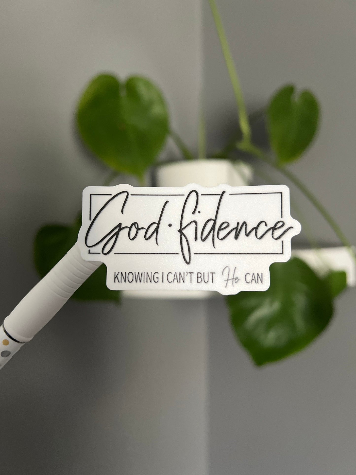 God.fidence Sticker, Christian Sticker, Water Bottle Sticker, Laptop Sticker, Inspiration Sticker