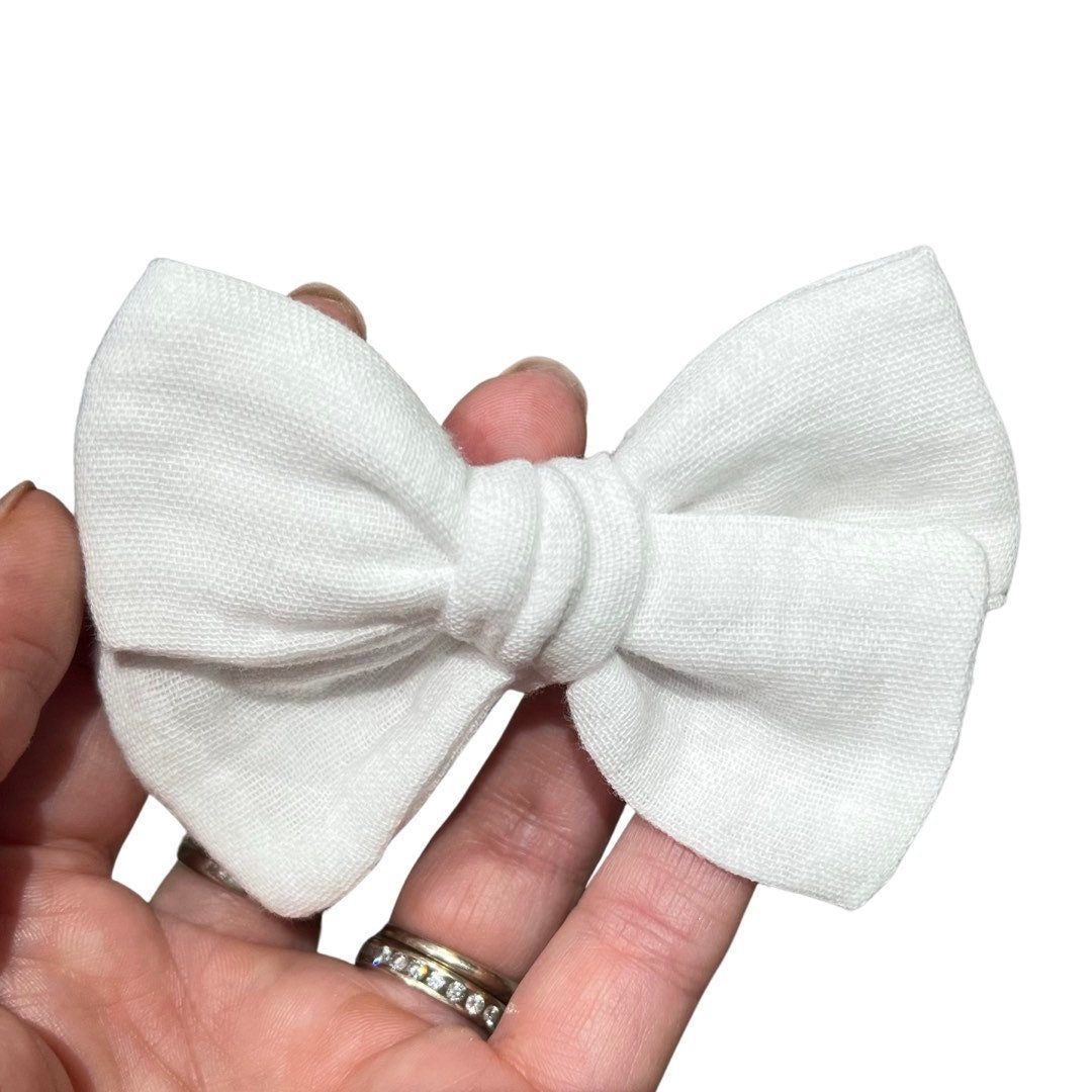 Hair Bows, Muslin Hair bows, Solid Colors Bows, Piggy Bows