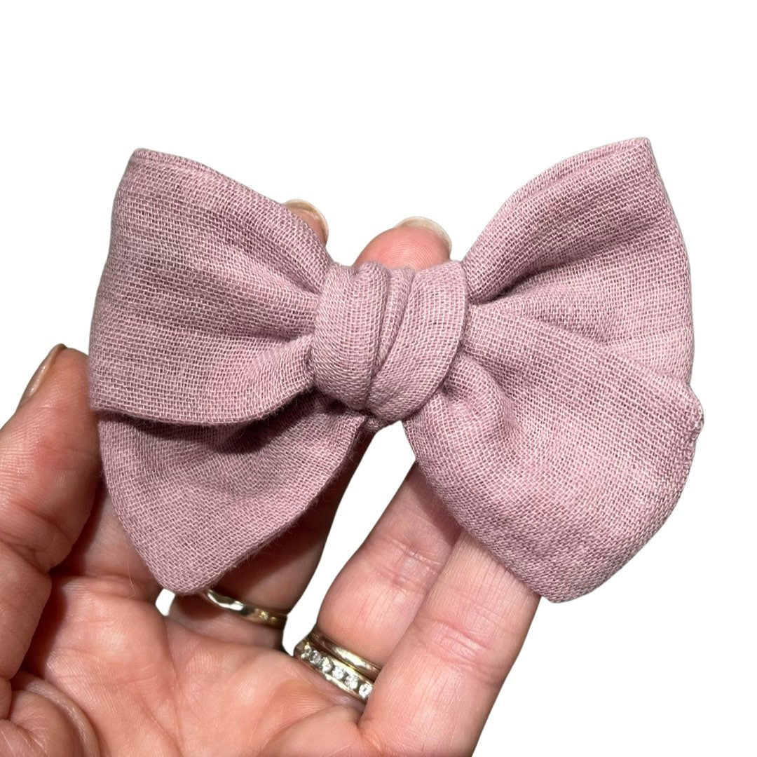Hair Bows, Muslin Hair bows, Solid Colors Bows, Piggy Bows
