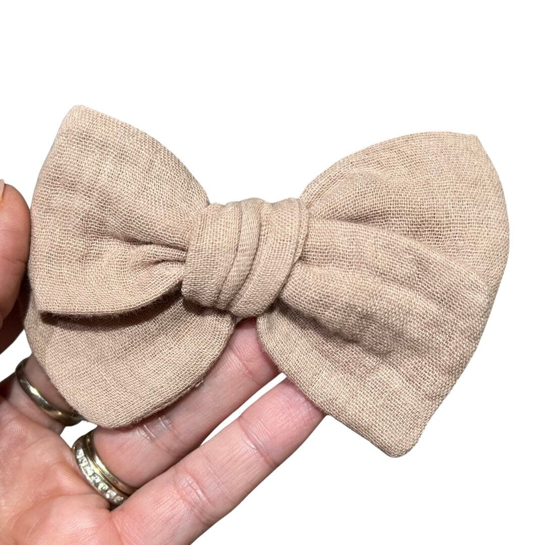 Hair Bows, Muslin Hair bows, Solid Colors Bows, Piggy Bows