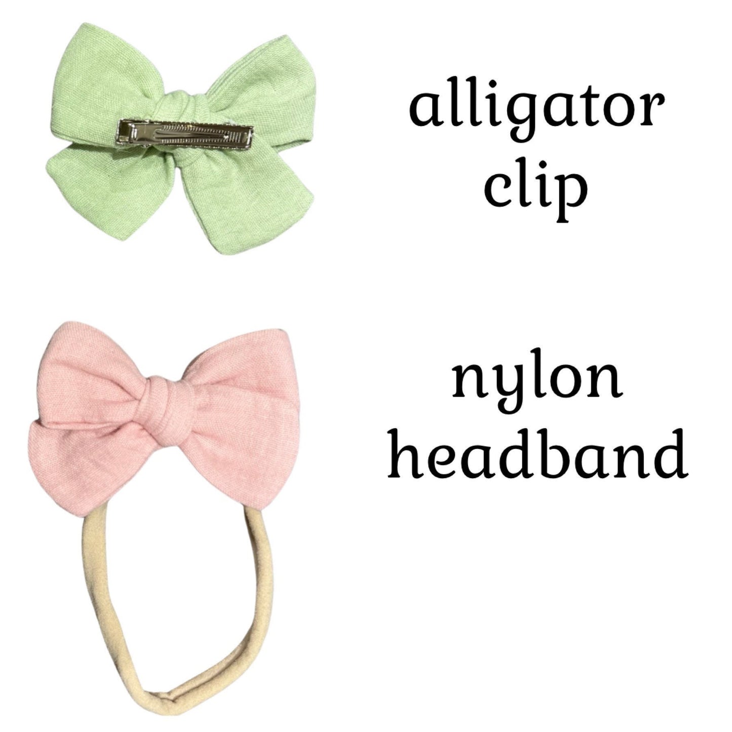 Hair Bows, Muslin Hair bows, Solid Colors Bows, Piggy Bows